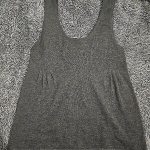 Gray Women's Cashmere Tank Top